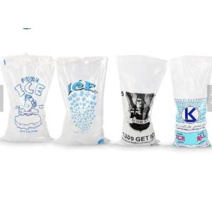 Transparent Disposable Plastic Ice Cube Bags Custom Printed Delivery