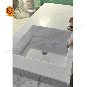 Calaeatta Artificial Stone Wash Sink White Marble Grain Non Porous