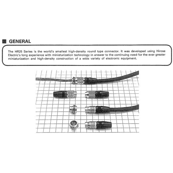 HR25 12pin Cable Plugs Solder Connector For Industrial Camera Wire Harness