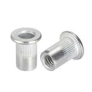 M14 M16 Passivate Plain SS304 Knurled Flat Head Rivet Nut