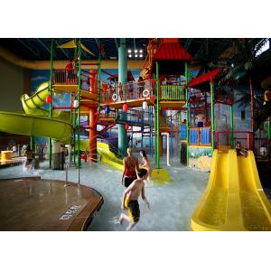 Aqua Fun Park Commercial Playground Equipment With Fiberglass Material