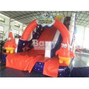 Professional Spongebob Commercial Inflatable Slide Fireproof For Kids Playground