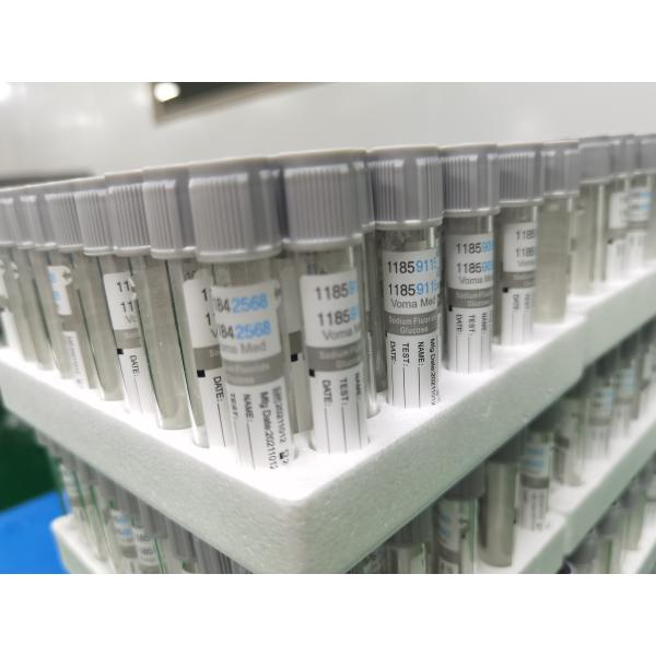 Grey Cap Glucose Tube 2ml-10ml For Medical Blood Collection Vacuum Tube