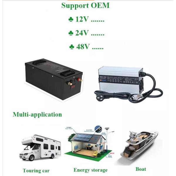 BMS Metal Shell Electric Golf Cart Batteries 12V 100AH Rechargeable Solar Golf Cart Battery