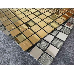 Buy cheap Golden Silver Metal Glazed Glass Mosaic Tiles 300x300mm from wholesalers