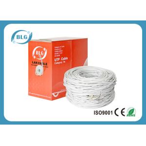 White Ethernet Lan Cable 28 / 26 / 24AWG For Network / Tele - Communication