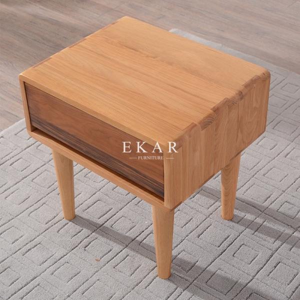 European Bedroom Furniture 4 Legs Wooden Bedside Night Stand Tables