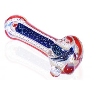 China Blown Glass Hand Pipes Beautifully Handcrafted Bubbler Smoking Pipes 120g on sale