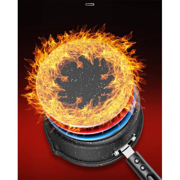 Wholesale 16cm Non Stick Granite Maifan Stone Classic Kitchen Soup Pot Black Milk Pot Sauce Pan With Glass Lid