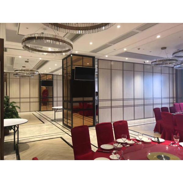 Satin Anodized Movable Partition Walls For School / Melamine Surface Sliding