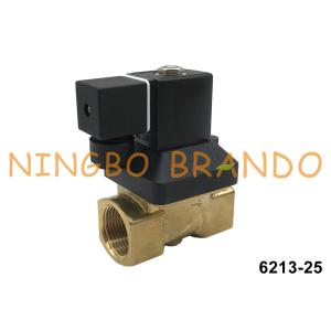 6213 A 25.0 1'' Brass Solenoid Valve For Water Air Gas Liquid 24V 110V 230V
