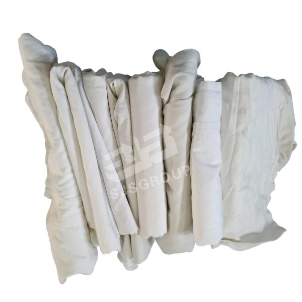 Buy 100% cotton 50LB Cut Reused White Sheetting Rags cutting pieces White Sheeting Rags for industrial at wholesale prices