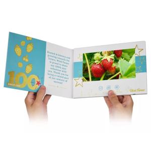 magnet switch control display video brochure 7 inch greeting video booklet