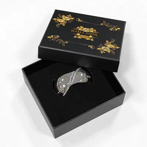 Factory Custom Printing High End Luxury Jewelry Set Boxes Golden Rose Hair Rope Headdress Packaging Box