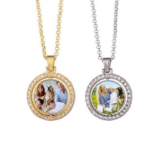 Sublimation Blank Necklace With Diamond Personalized Sublimation Blanks