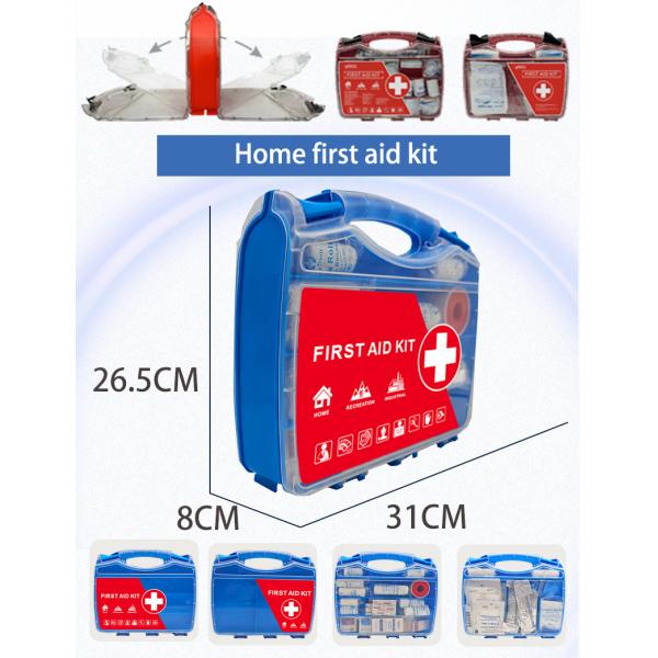 Portable Manual Power Home First Aid Kit Home Medical Kit With Disposable Face Mask