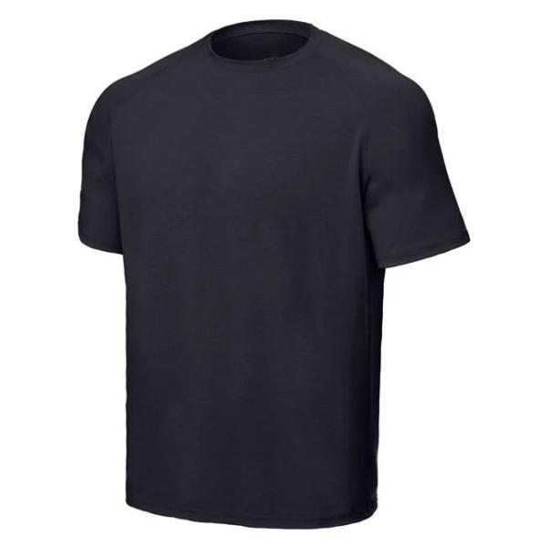Crew Neck Black Military T Shirt Tactical Tech Nylon Cotton Elastane Military Garments