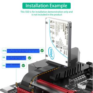 SFF-8639 U.2 90° to PCI-E 3.0 4X Ribbon Extender Cable for and Fast Connectivity