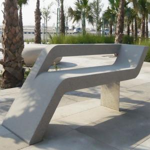 Outdoor Fiber Cement Furniture GRC Concrete Table With Sturdy Legs