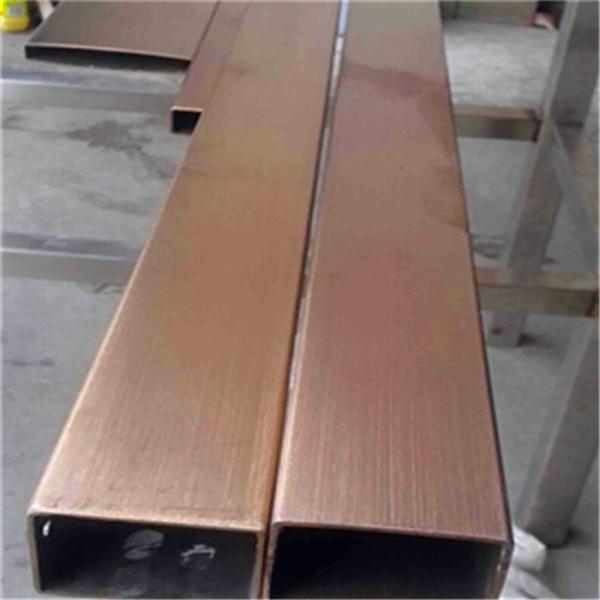 Buy rose gold Stainless Steel Pipe Tube Brushed Finish 201 304 316 For Handrail Balustrade Ceiling Decoration at wholesale prices