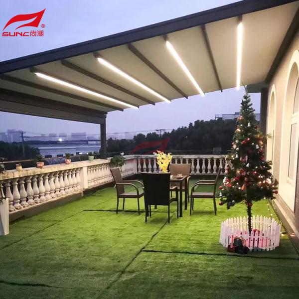 Buy Bioclimatic Aluminum PVC Retractable Roof Systems Rain Protection at wholesale prices