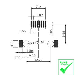 634008149821 / LPJES101XDNL 8pin SMT Rj45 latch-up without LEDs