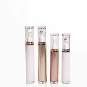 Customizable Empty Round Transparent White Squeezable Lip Balm Tube Eye Cream