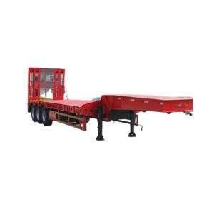 ABS Anti-lock Braking System Low Bed Semi Trailer 80 Tons Payload 3 /4axles