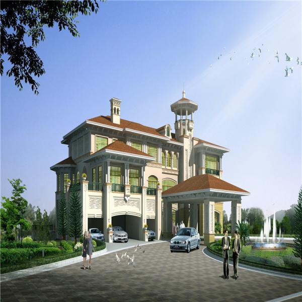 Sound Proof Light Gauge Steel House / Light Steel Structure House For Residence