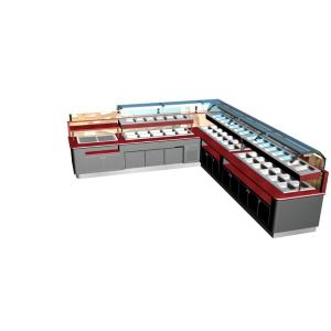 YXCN-7800 7m marble surface fresh/hot combination buffet counter