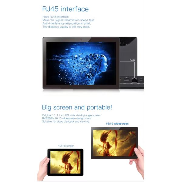 10.1inch wall mount Commercial poster Display Digital signage android tablet pc POE NFC Camera Touch screen for shopping mall