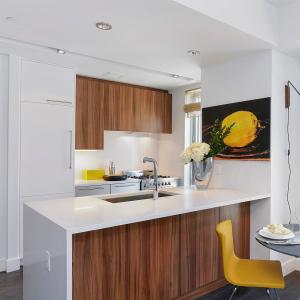 Free Samples Modern Design Small Melamine Wood Grain And White Kitchen Cabinet