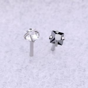 Custom High Quality Titanium Labret Unique Lip Rings With Zircon