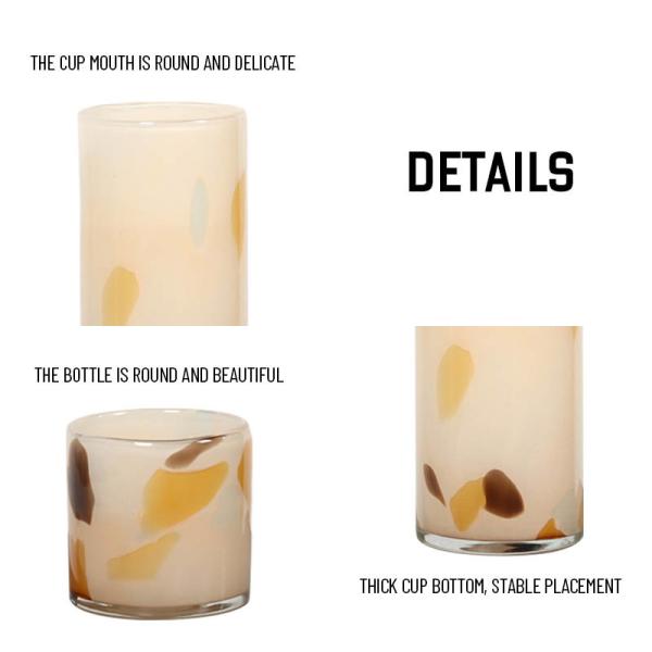 Hand Blown Glass Candle Jars Cylinder