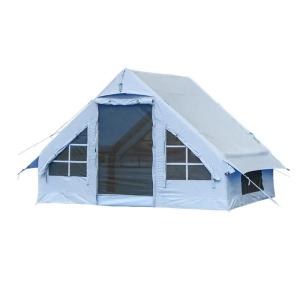 Outdoor Camping Inflatable House Tent Canvas or Oxford Family Part Tents for 3-4