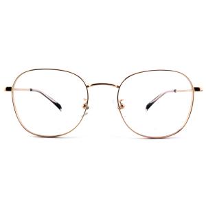 FM2582 Lightweight Round Metal Glasses Frame , Customized Optical Spectacle