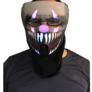 2018 New design sound activated LED mask for festival Parties Halloween horror