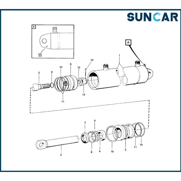 SUNCARVO.L.VO VOE 11990175 VOE11990175 Cylinder Seal Kit For Wheel Loader L120, L120B SUNCARVO.L.VO BM, L30, L50, L50B/L50C