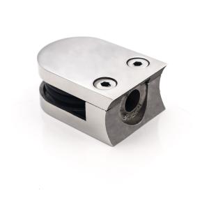 Stainless Steel Wall Mount Bathroom Shower Glass Clamp Square Corner Clip Heavy