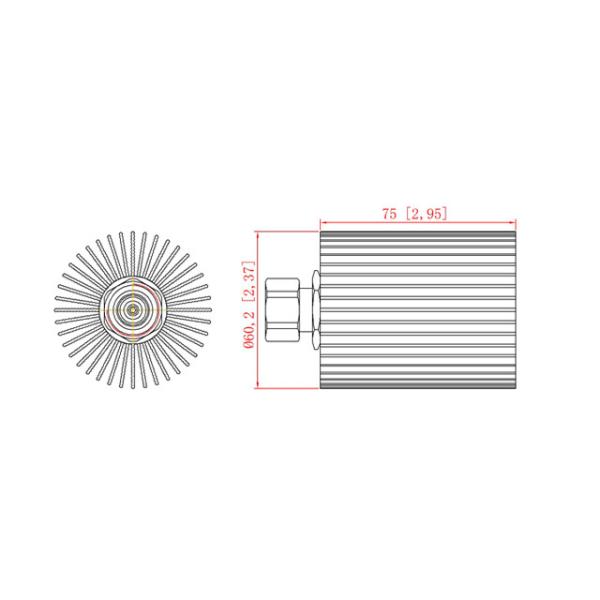 DC-6GHz 50W Dummy Load /Termination Load 4.3-10 Male