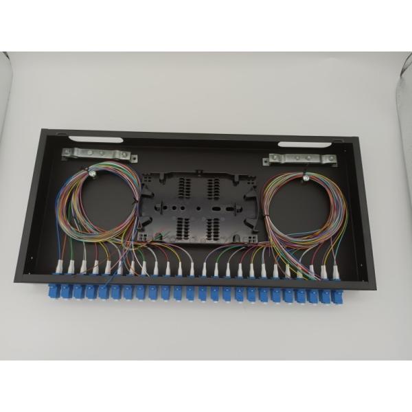 FTTH ODF Wall Mount 48 Fibers Fiber Optic Patch Panel With LC Duplex Coupler Pigtails