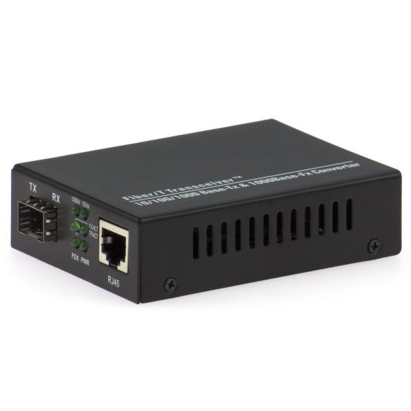Buy 10 100 1000M SFP Fiber Media Converter SFP To RJ45 UTP Full Duplex For FTTH at wholesale prices