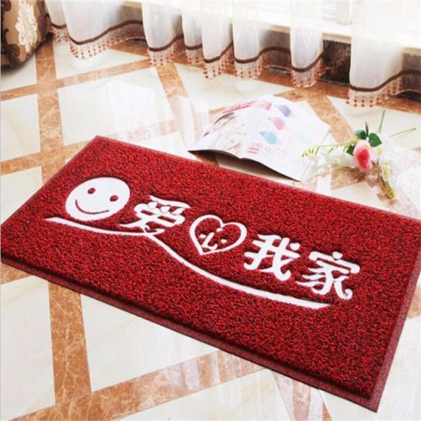 WELCOME pattern spaghetti pvc level loop door mat