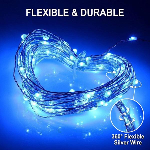 8 Modes Orange Halloween String Lights Green Wire 70m 3.7V Battery