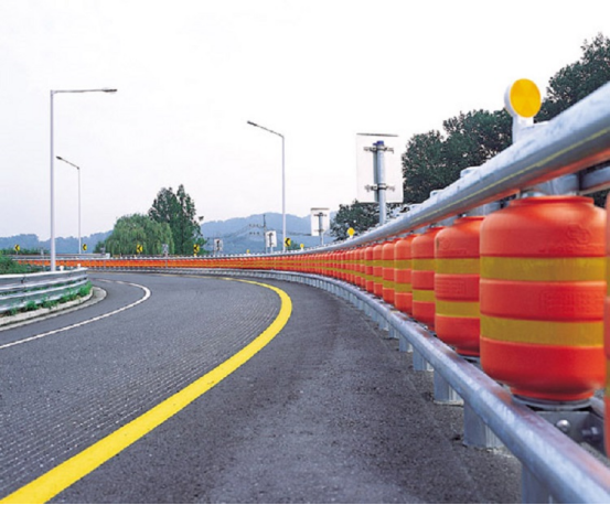 Roadway Traffic Rolling Type Safety Crash Barrier Eva Highway Safety Roller Guardrail