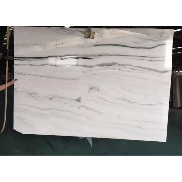 Wall Natural Stone Marble Tiles , 2.7g/Cm³ Density Large White Marble Floor