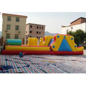 Giant Commercial Inflatable Obstacle Course with slide / Inflatable Tunnel 10x4m