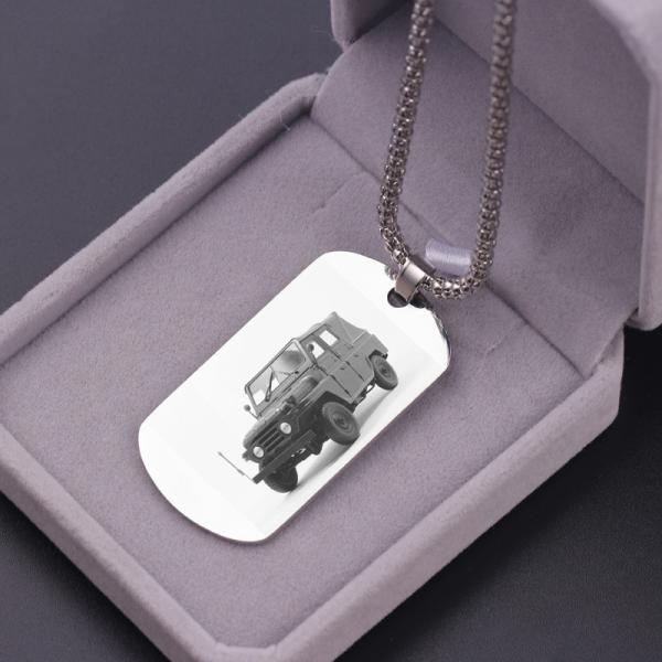 3gram 1.96in Personalized Picture Pendant Necklace Stainless Steel Photo Necklace OEM