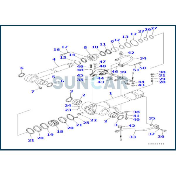 707-99-38440 7079938440 Arm Cylinder Seal Repair Kit For Excavator PC138US-8