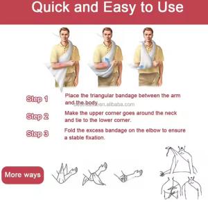 4 Inch First Aid Bandage 91.5x91.5x129.5cm Cotton Triangular Bandage